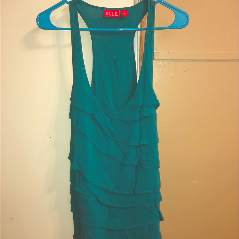 Elle ruffle tank top